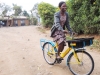 Cycling to work on a Royal Mail bike