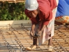 Laying the concrete slab