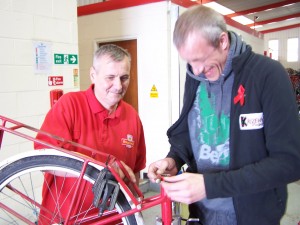 Adrian points out to Terry that this one really does need a saddle!