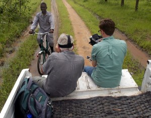 Ollie and Brian filming action shots